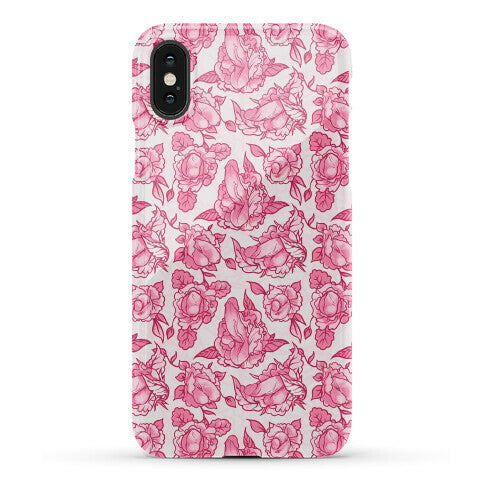 Floral Penis Pattern Pink Phone Case