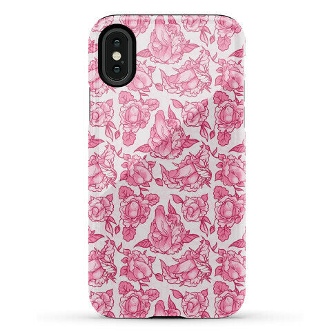 Floral Penis Pattern Pink Phone Case