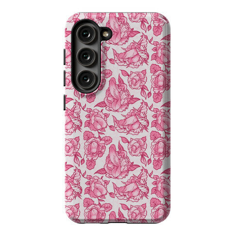 Floral Penis Pattern Pink Phone Case