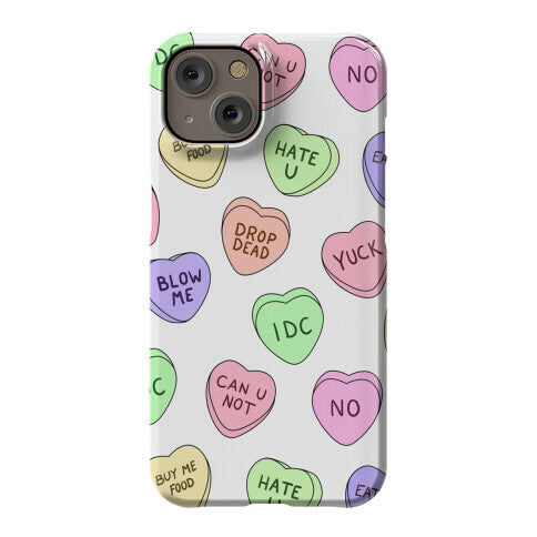 Conversation Hearts Phone Case