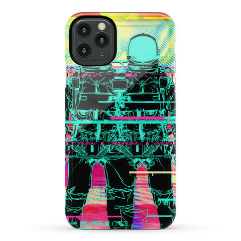 Twin Astronaut Glitch Phone Case
