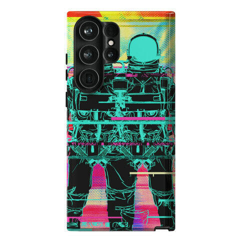 Twin Astronaut Glitch Phone Case