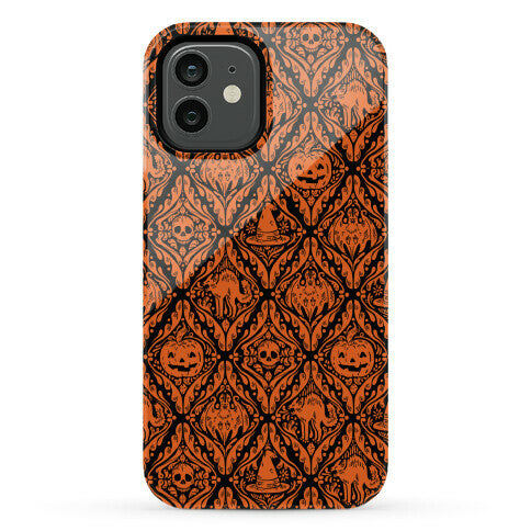 Spooky Vintage Halloween Pattern Phone Case