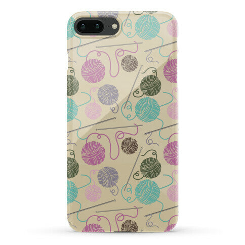Yarn Balls and Knitting Needles Phone Case