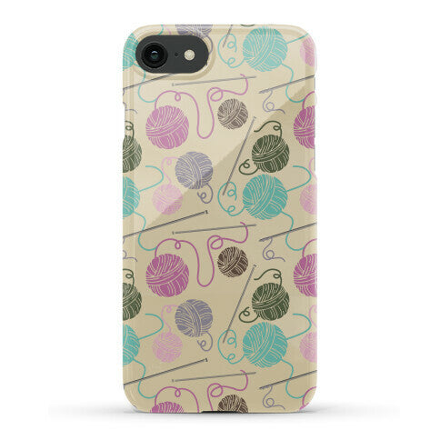 Yarn Balls and Knitting Needles Phone Case