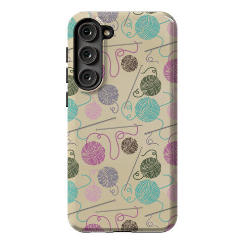 Yarn Balls and Knitting Needles Phone Case