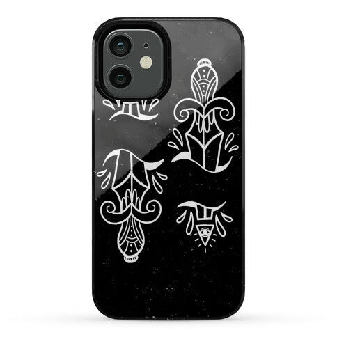 Illuminati Tattoo Daggers Phone Case