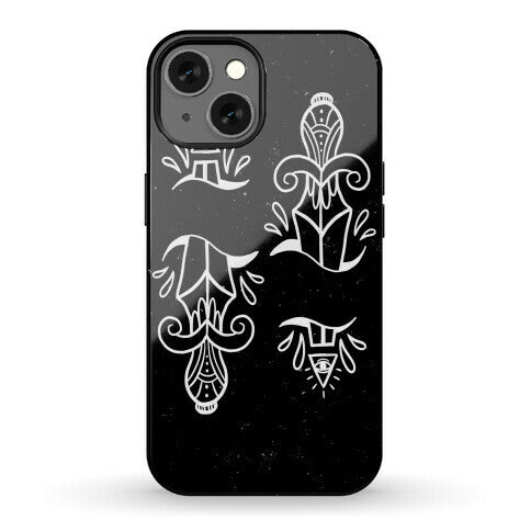 Illuminati Tattoo Daggers Phone Case