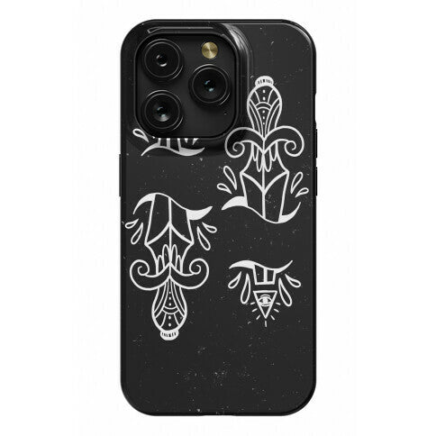 Illuminati Tattoo Daggers Phone Case
