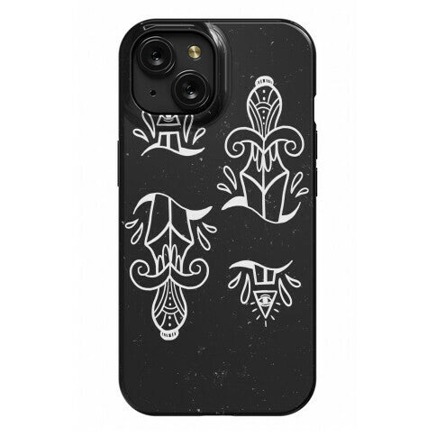 Illuminati Tattoo Daggers Phone Case