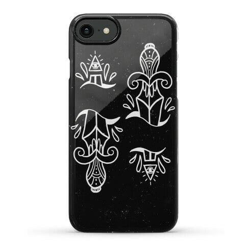 Illuminati Tattoo Daggers Phone Case