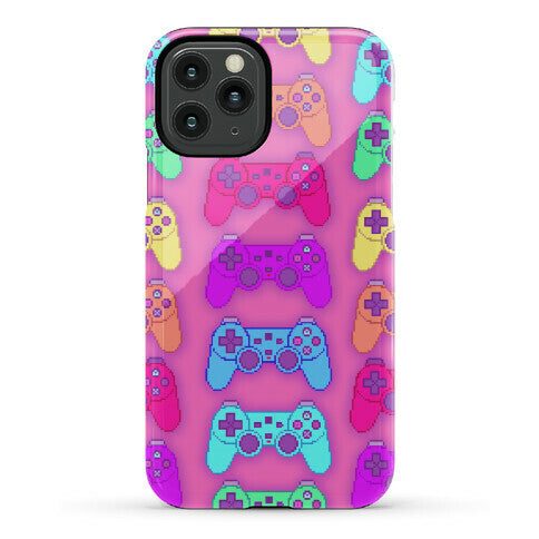 Rainbow Pixel Game Controller Phone Case