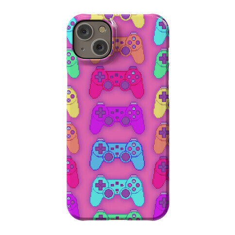 Rainbow Pixel Game Controller Phone Case