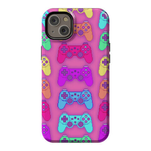 Rainbow Pixel Game Controller Phone Case