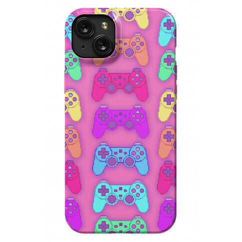 Rainbow Pixel Game Controller Phone Case
