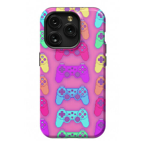 Rainbow Pixel Game Controller Phone Case