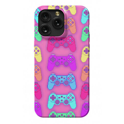 Rainbow Pixel Game Controller Phone Case