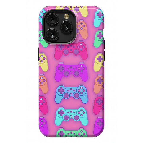 Rainbow Pixel Game Controller Phone Case