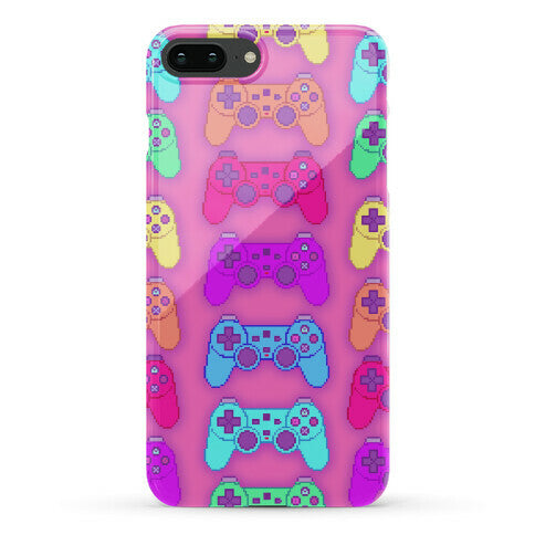 Rainbow Pixel Game Controller Phone Case