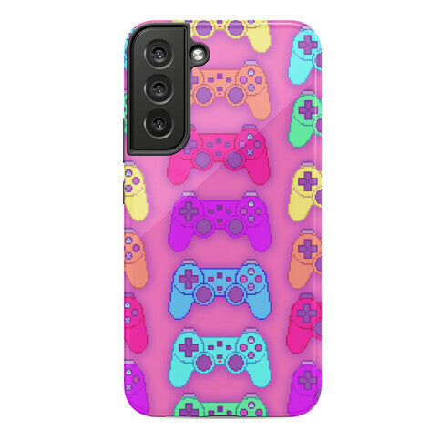 Rainbow Pixel Game Controller Phone Case