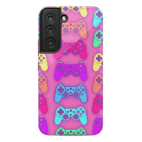 Rainbow Pixel Game Controller Phone Case
