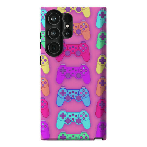 Rainbow Pixel Game Controller Phone Case