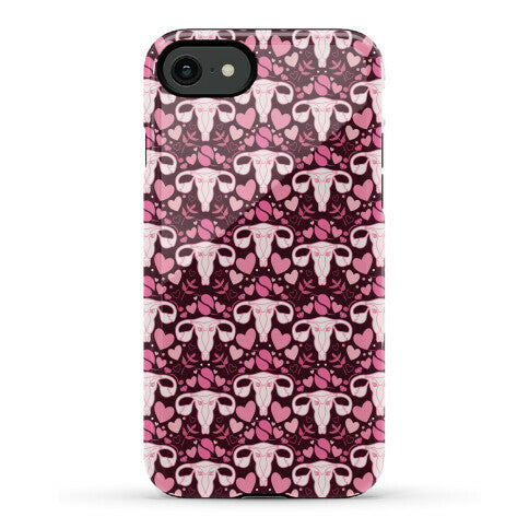 Uterus Pattern Phone Case