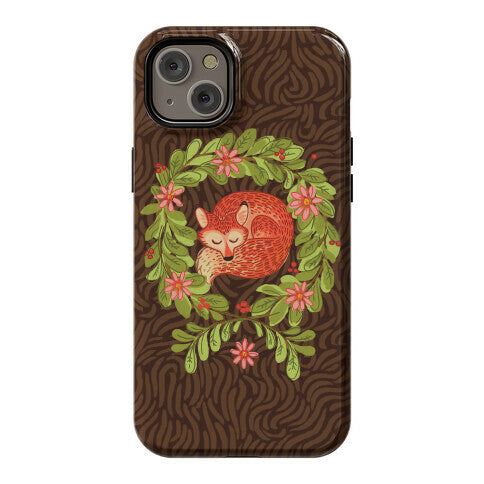 Sleeping Fox Wreath Phone Case