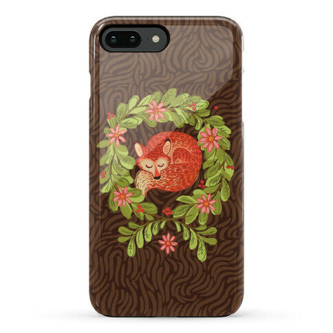 Sleeping Fox Wreath Phone Case
