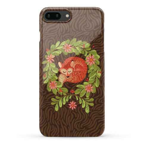 Sleeping Fox Wreath Phone Case