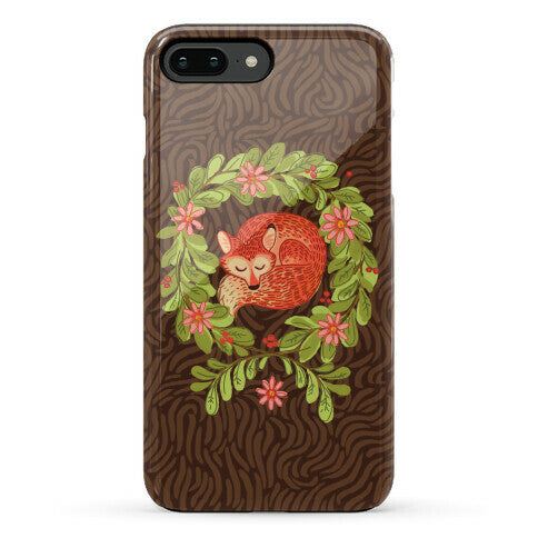 Sleeping Fox Wreath Phone Case