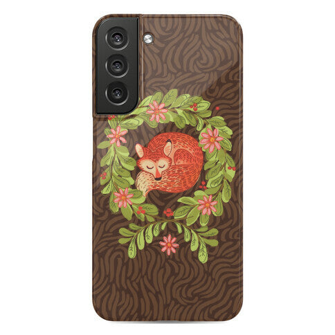 Sleeping Fox Wreath Phone Case