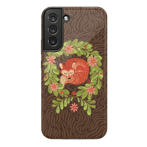 Sleeping Fox Wreath Phone Case