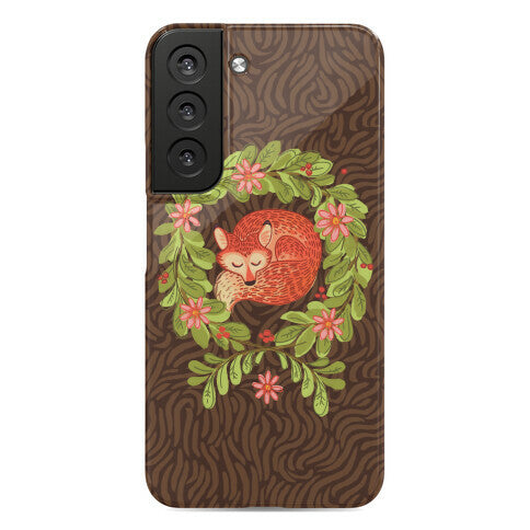 Sleeping Fox Wreath Phone Case