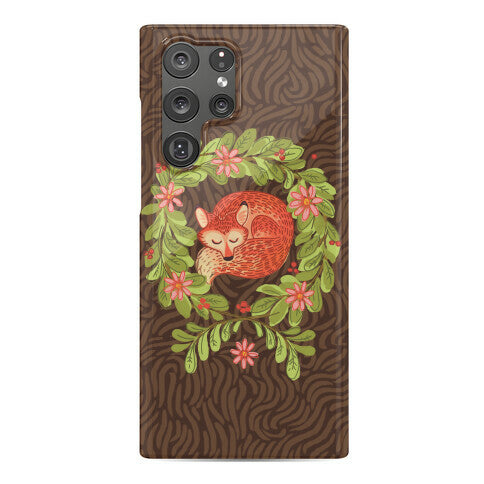 Sleeping Fox Wreath Phone Case