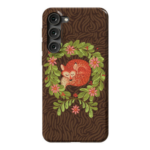Sleeping Fox Wreath Phone Case