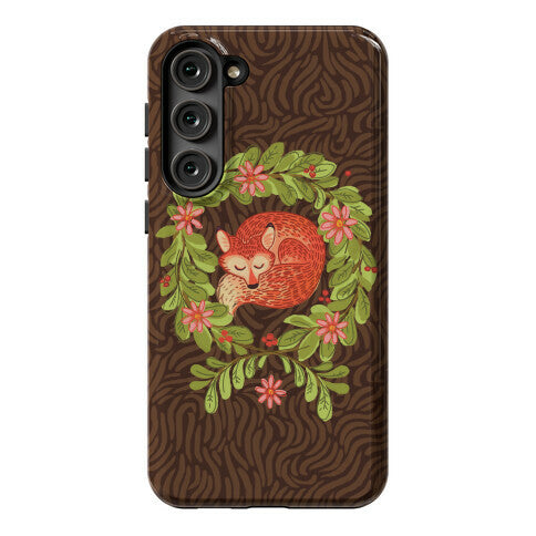 Sleeping Fox Wreath Phone Case