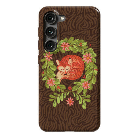 Sleeping Fox Wreath Phone Case