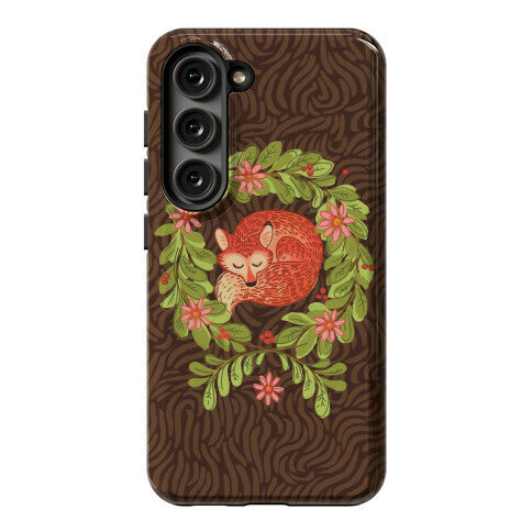 Sleeping Fox Wreath Phone Case
