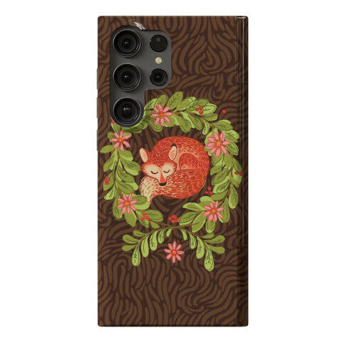 Sleeping Fox Wreath Phone Case