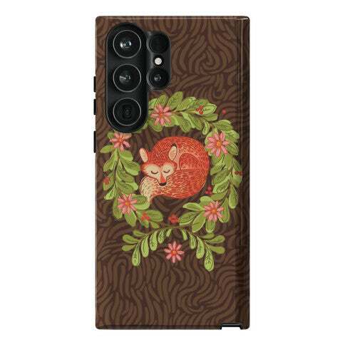 Sleeping Fox Wreath Phone Case