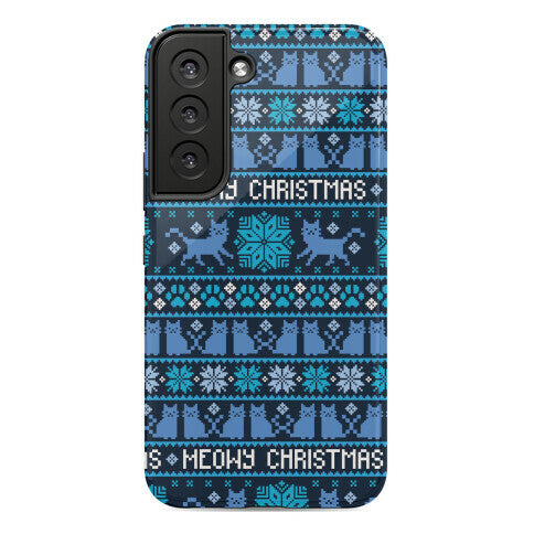 Meowy Christmas Cat Sweater Pattern Phone Case