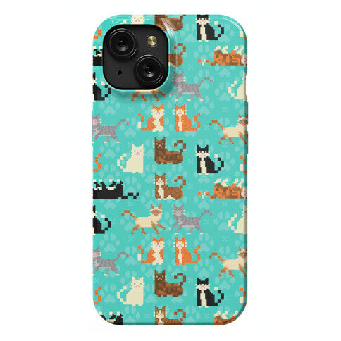 Cute Pixel Kitty Cats Phone Case