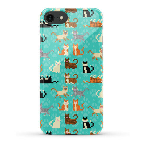 Cute Pixel Kitty Cats Phone Case