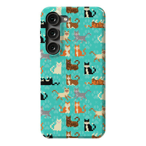Cute Pixel Kitty Cats Phone Case