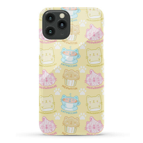 Cute Cat Snacks Pattern Phone Case