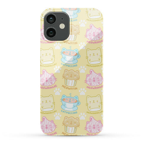 Cute Cat Snacks Pattern Phone Case
