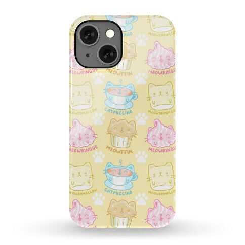 Cute Cat Snacks Pattern Phone Case
