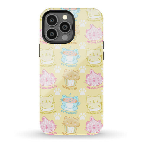 Cute Cat Snacks Pattern Phone Case