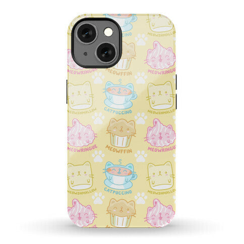 Cute Cat Snacks Pattern Phone Case